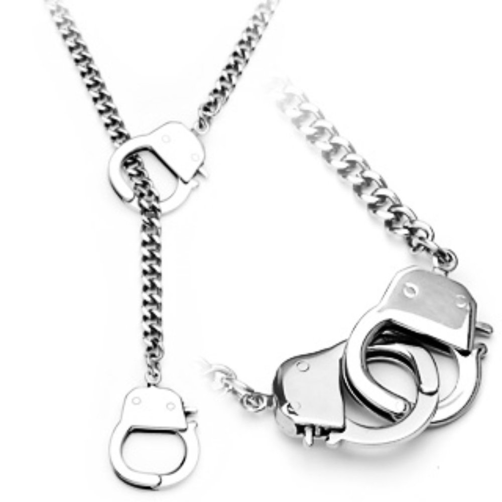 Chain Hand Cuff Necklace 316L Stainless Steel
